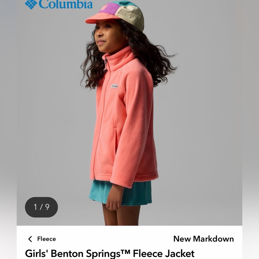Columbia Coral Pink Fleece Jacket